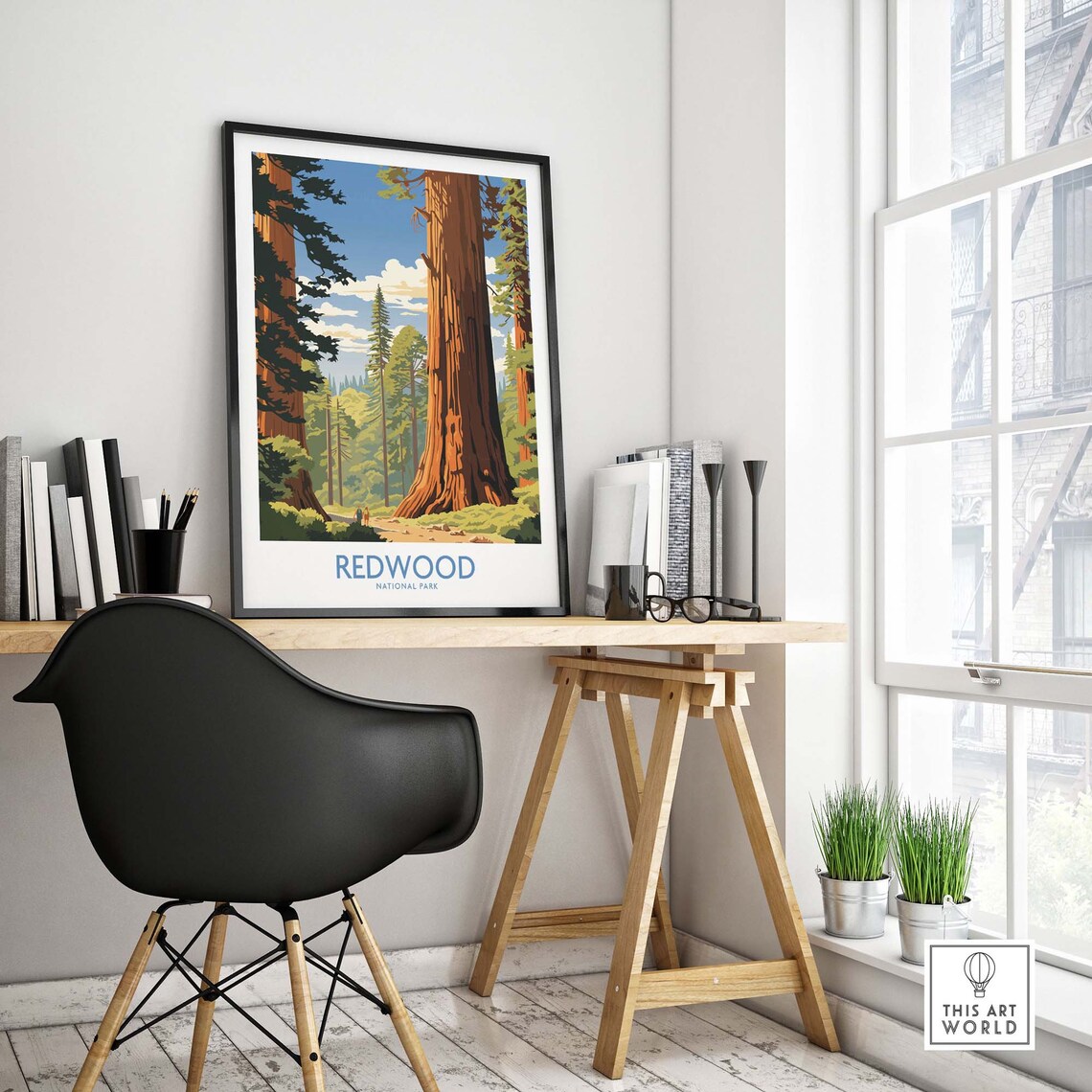 Redwood National Park Travel Poster, Home Decor - Image 4