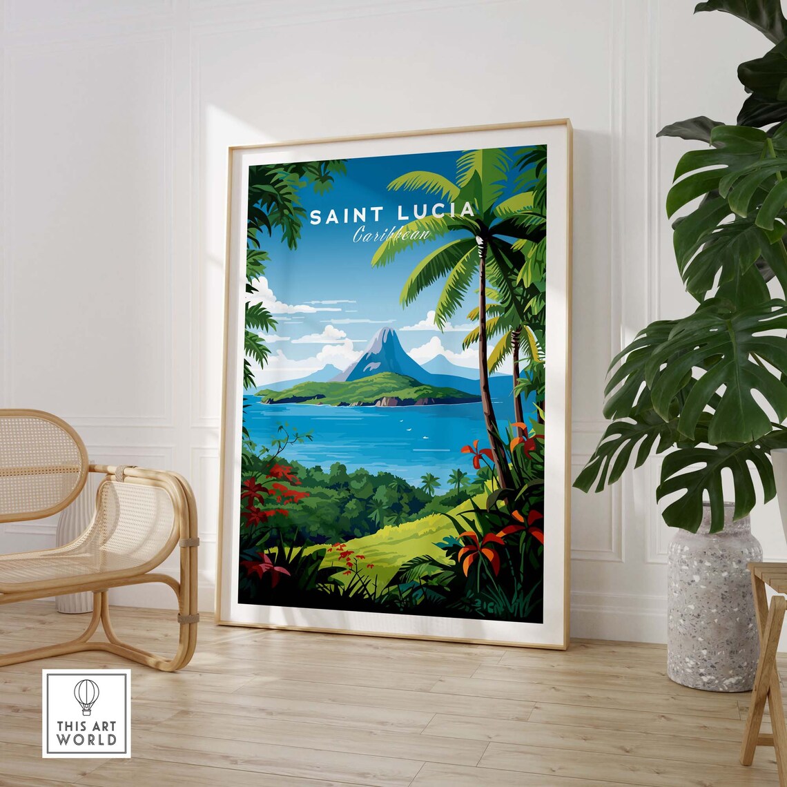 Saint Lucia Travel Poster, Home Decor Print - Image 3