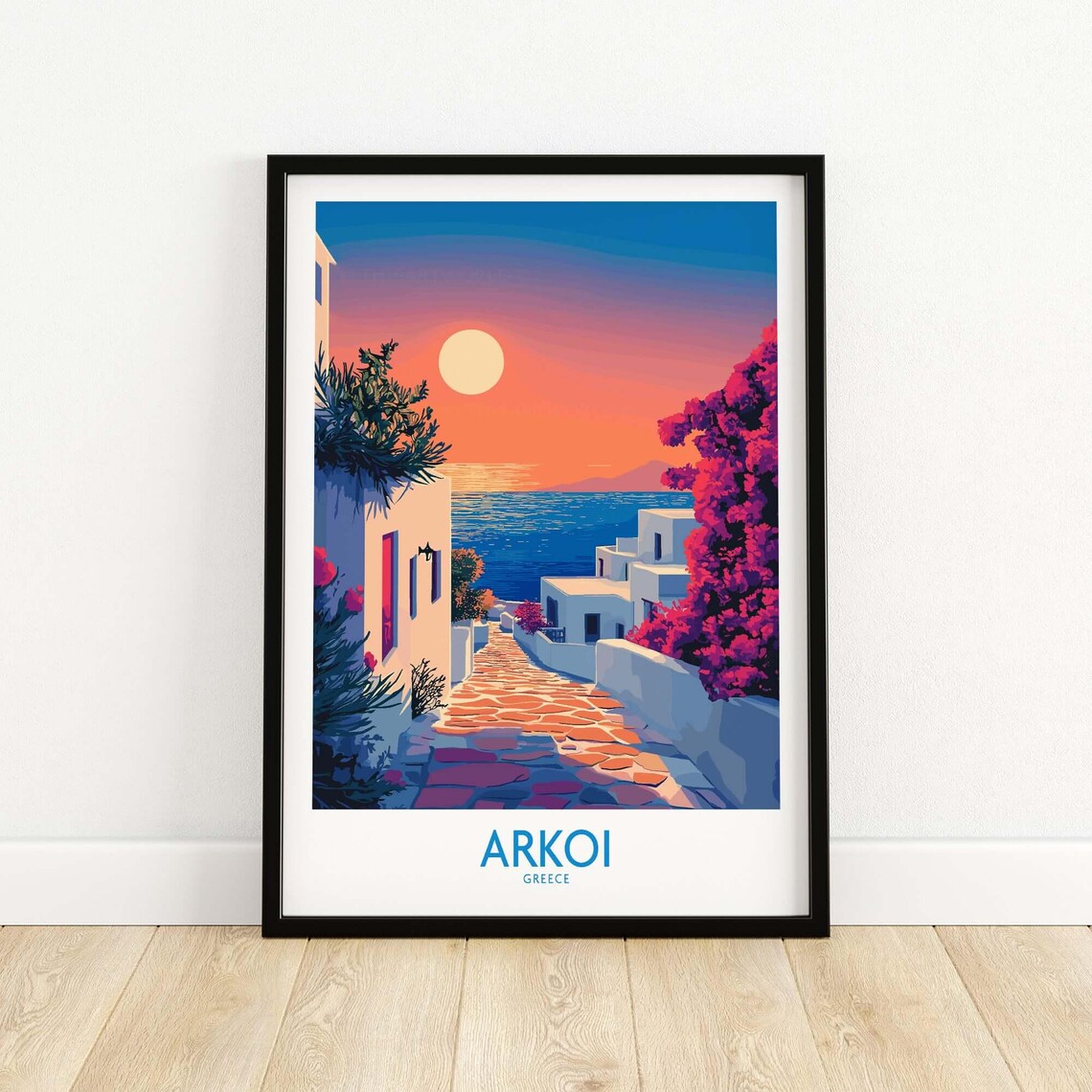 Arkoi Greece Travel Poster, Office Home Decor - Image 5
