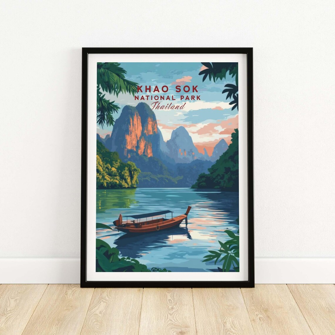 Khao Sok Wall Hanging, Thailand Illustration