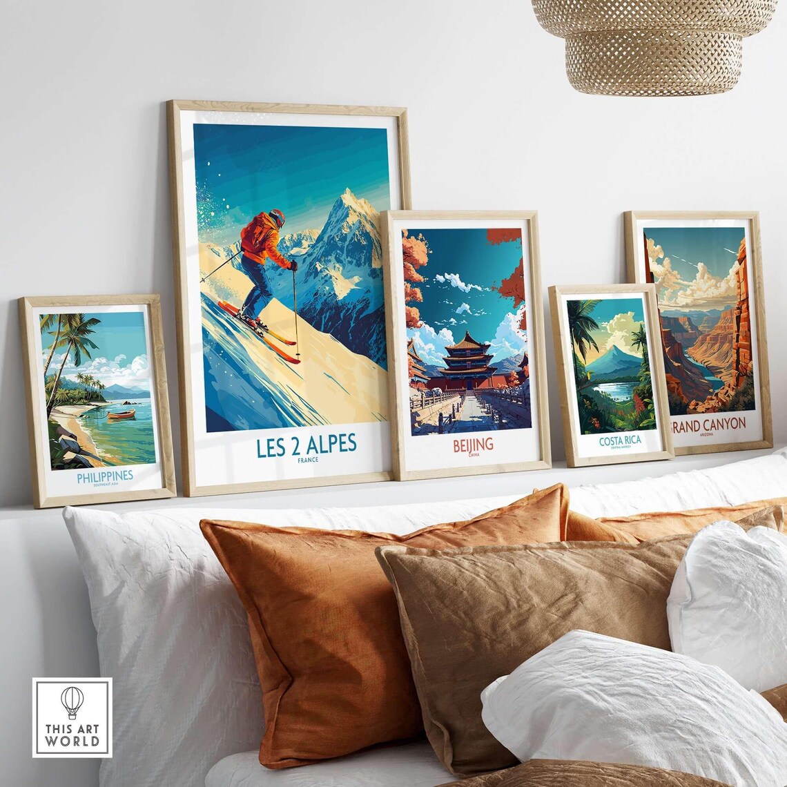 Les 2 Alpes, France Ski Resort Travel Poster - Image 3