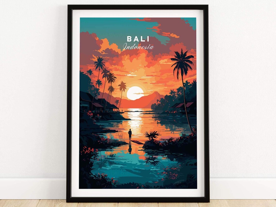 Bali Travel Poster, Birthday or Anniversary Gift