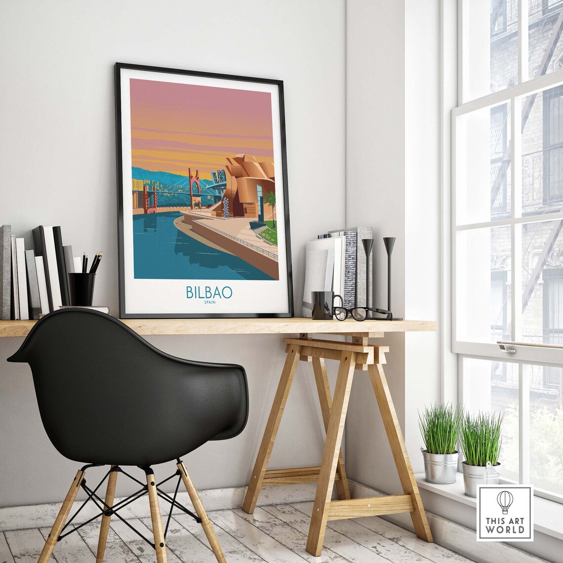 Bilbao Travel Poster, Spain Wall Art Print - Image 4