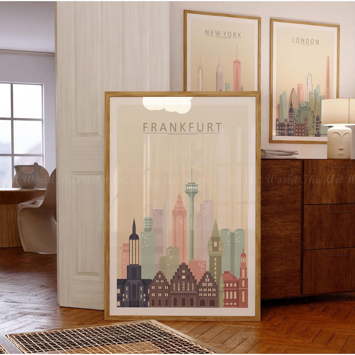 Frankfurt Skyline Art Print, German Cityscape - Image 3