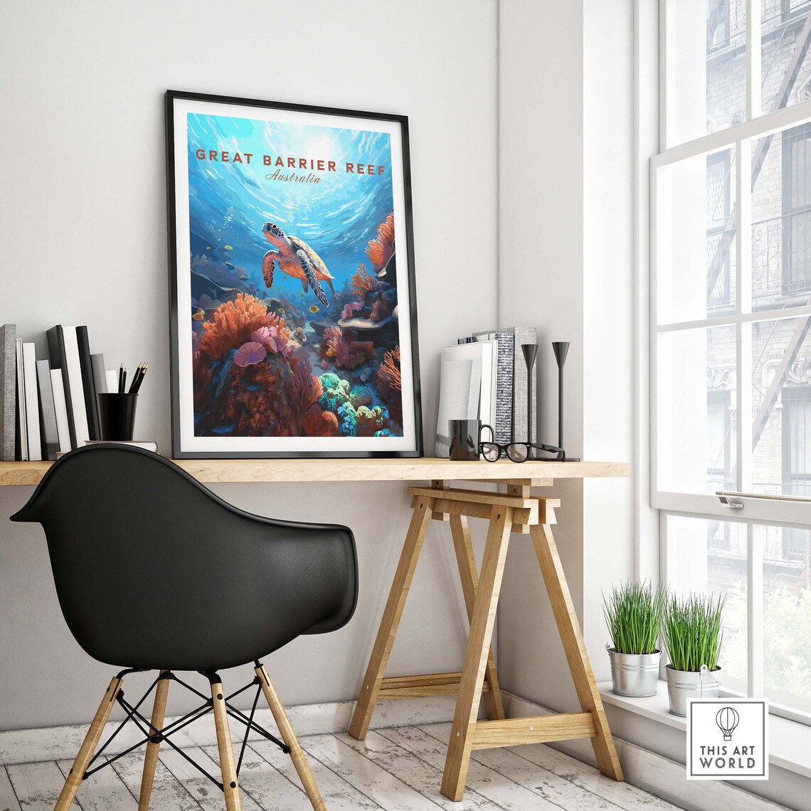 Great Barrier Reef Australia Travel Poster, Wall Art Print - Image 4