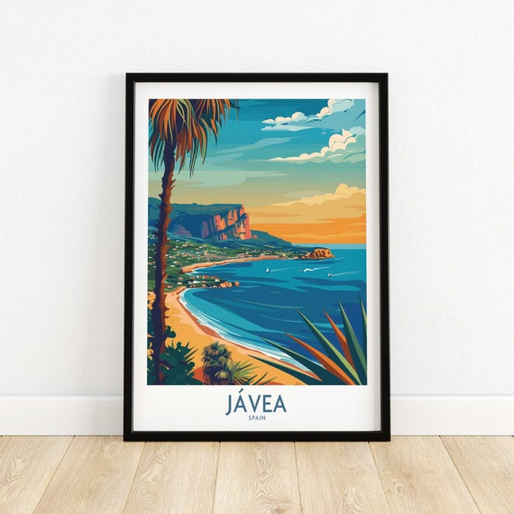 Javea Spain Poster Print Gift Wall Art Home Decor Xbia Illustration Artwork