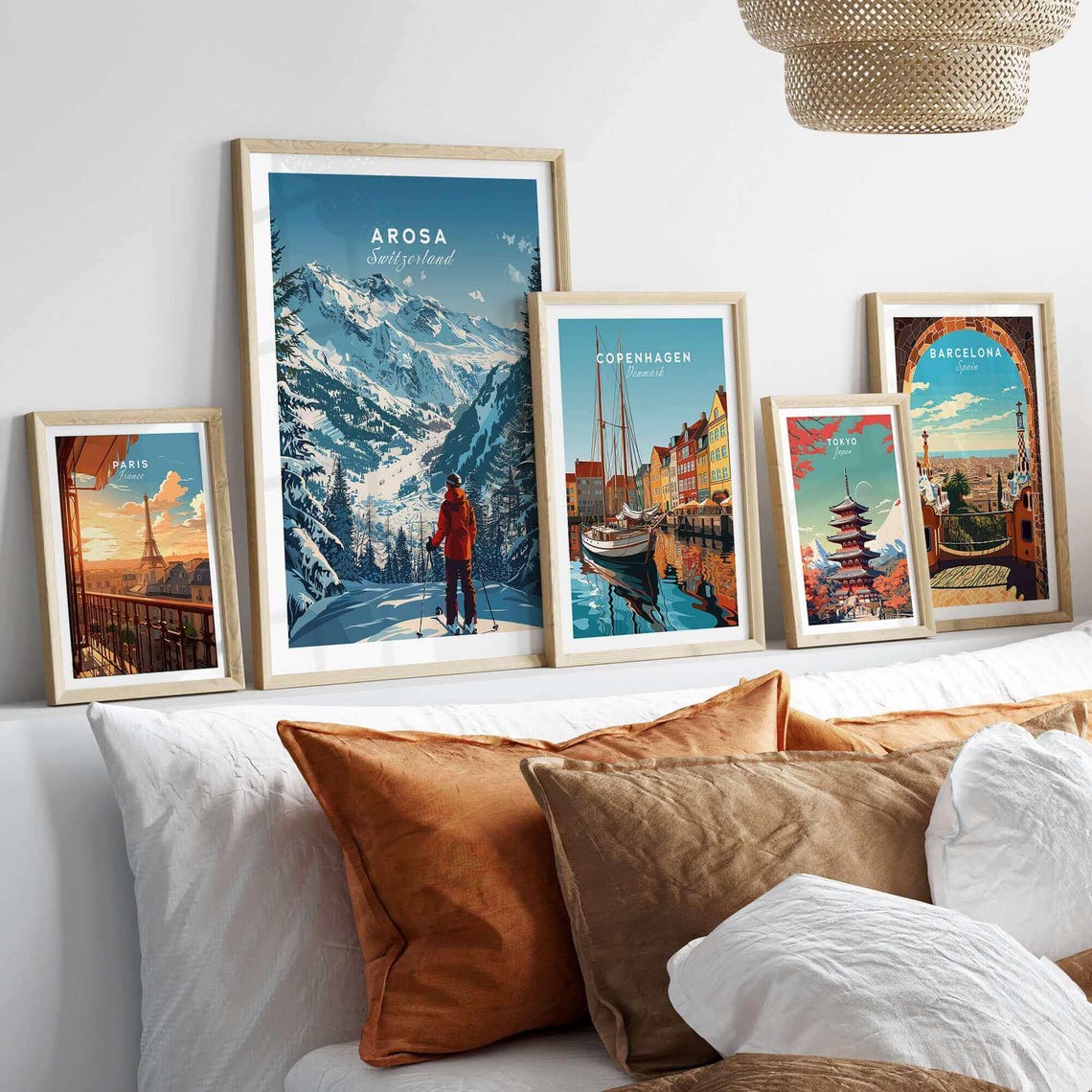 Arosa Travel Poster, Switzerland Ski Resort - Image 3
