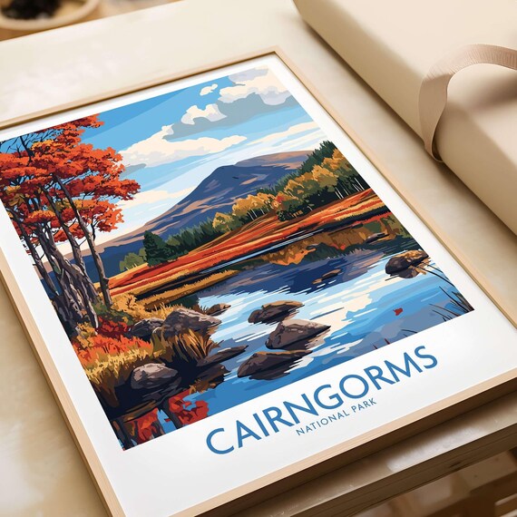 Cairngorms National Park Travel Poster, Scotland