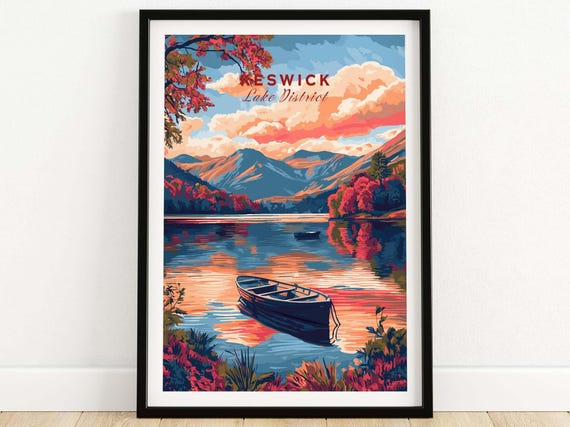 Keswick Lake District - Vintage Travel Poster