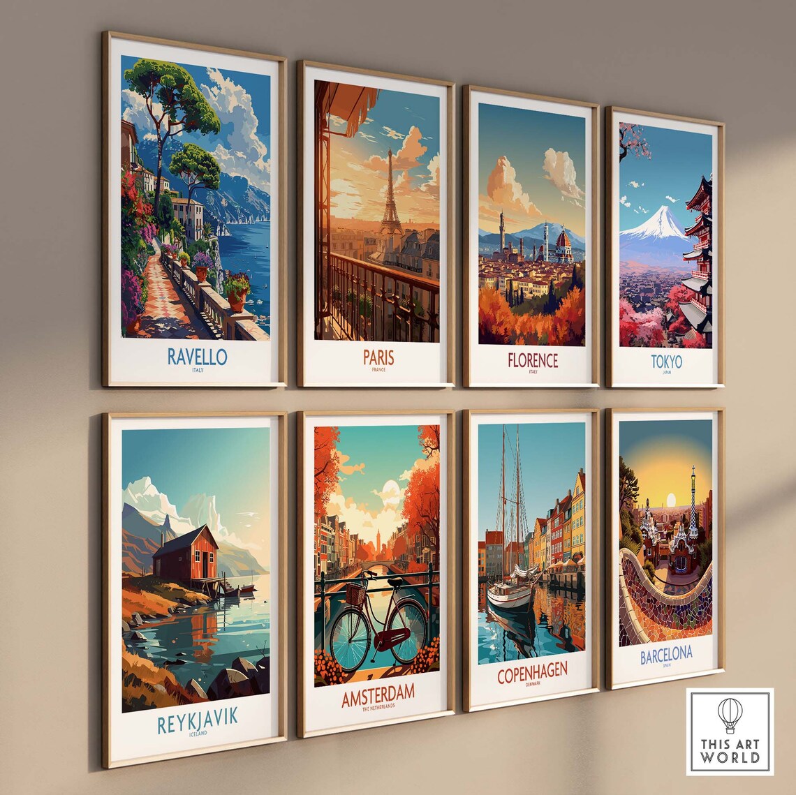 Ravello Travel Poster, Amalfi Coast Italy Print - Image 3