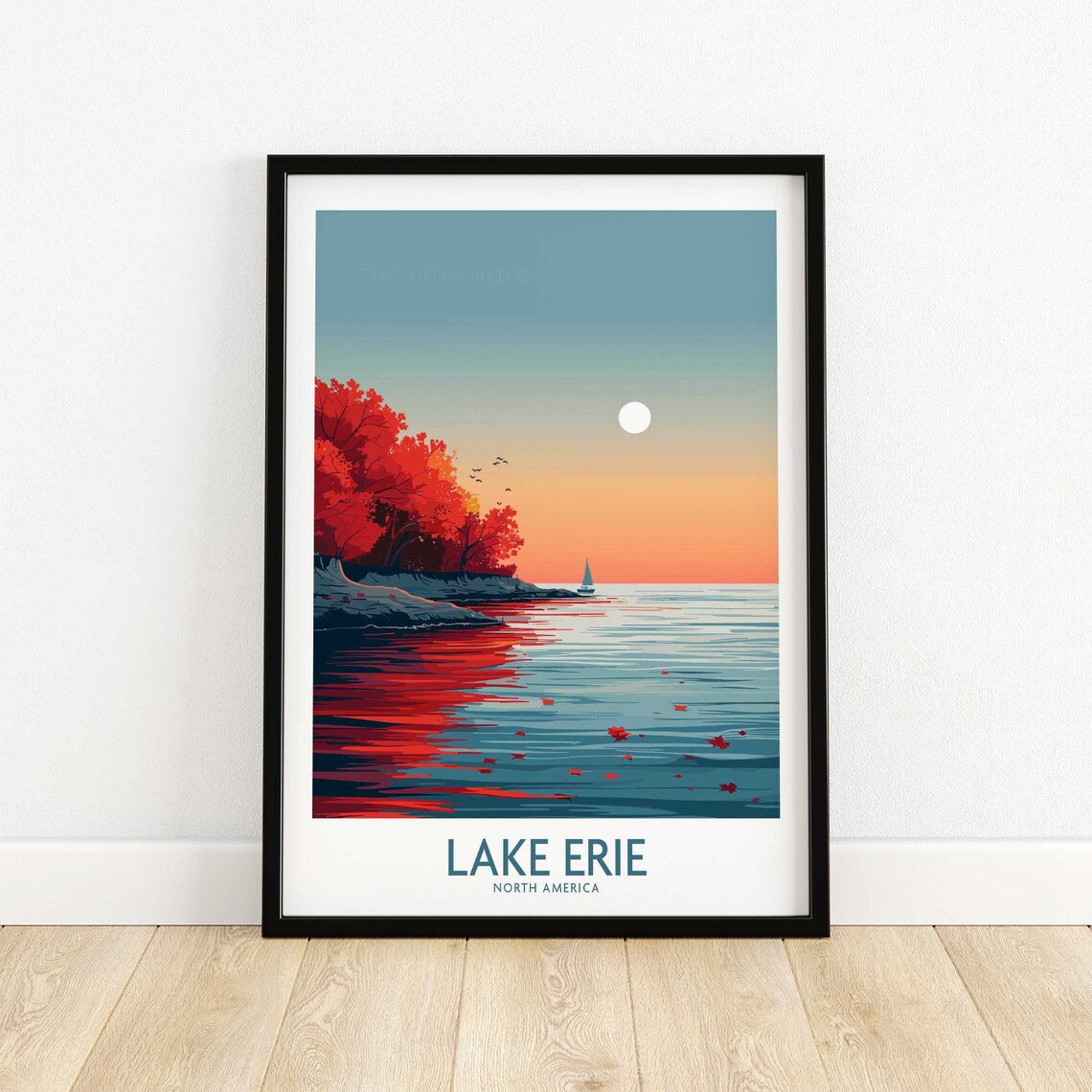 Lake Erie Travel Poster Print, Home Decor