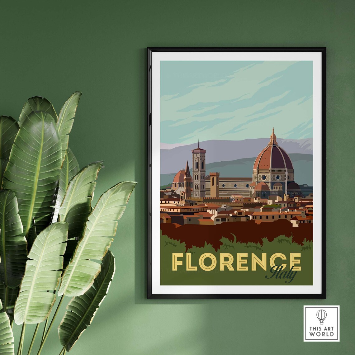 Florence Italy Travel Poster, Italian Wall Art - Image 3