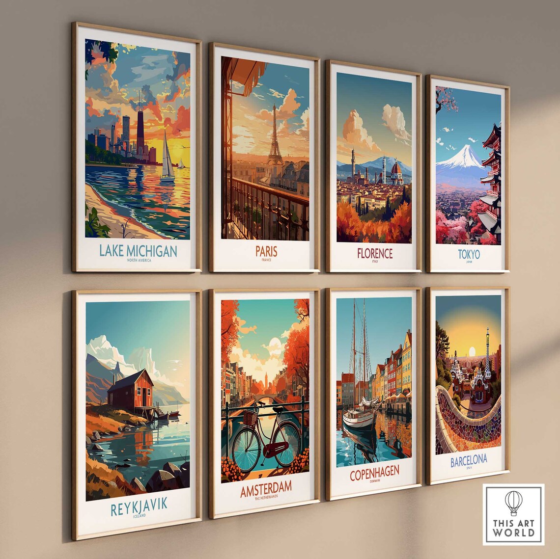 Lake Michigan Travel Poster Lake Michigan Print Wall Art Poster Gift Lake Michigan Home Decor Art Lover Gift Lake Michigan Artwork - Image 3