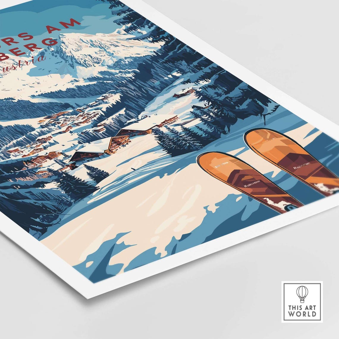 Lech Zrs Am Arlberg Ski Travel Poster - Image 5