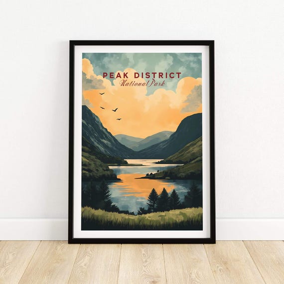Peak District National Park Poster, Wall Art