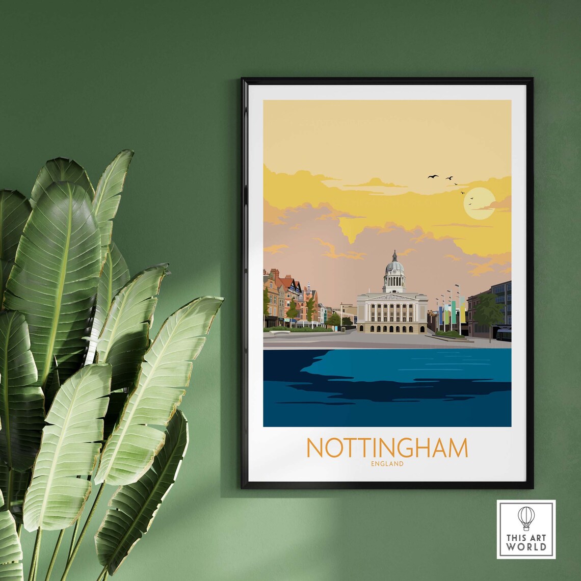 Nottingham Travel Poster Art Print, Wall Art Gift - Image 2