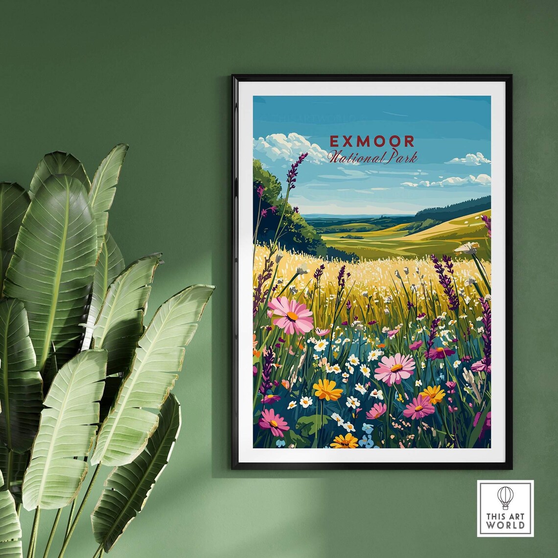 Exmoor National Park Travel Poster, Illustration - Image 2