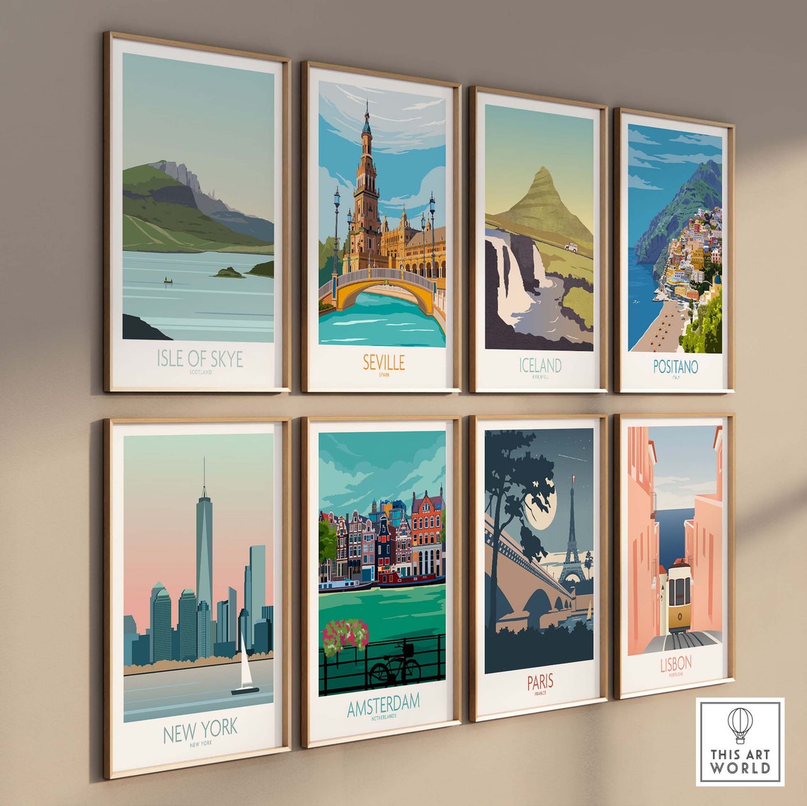 Isle of Skye Scotland Scenic Minimalist Lake Mountain Poster - Image 3