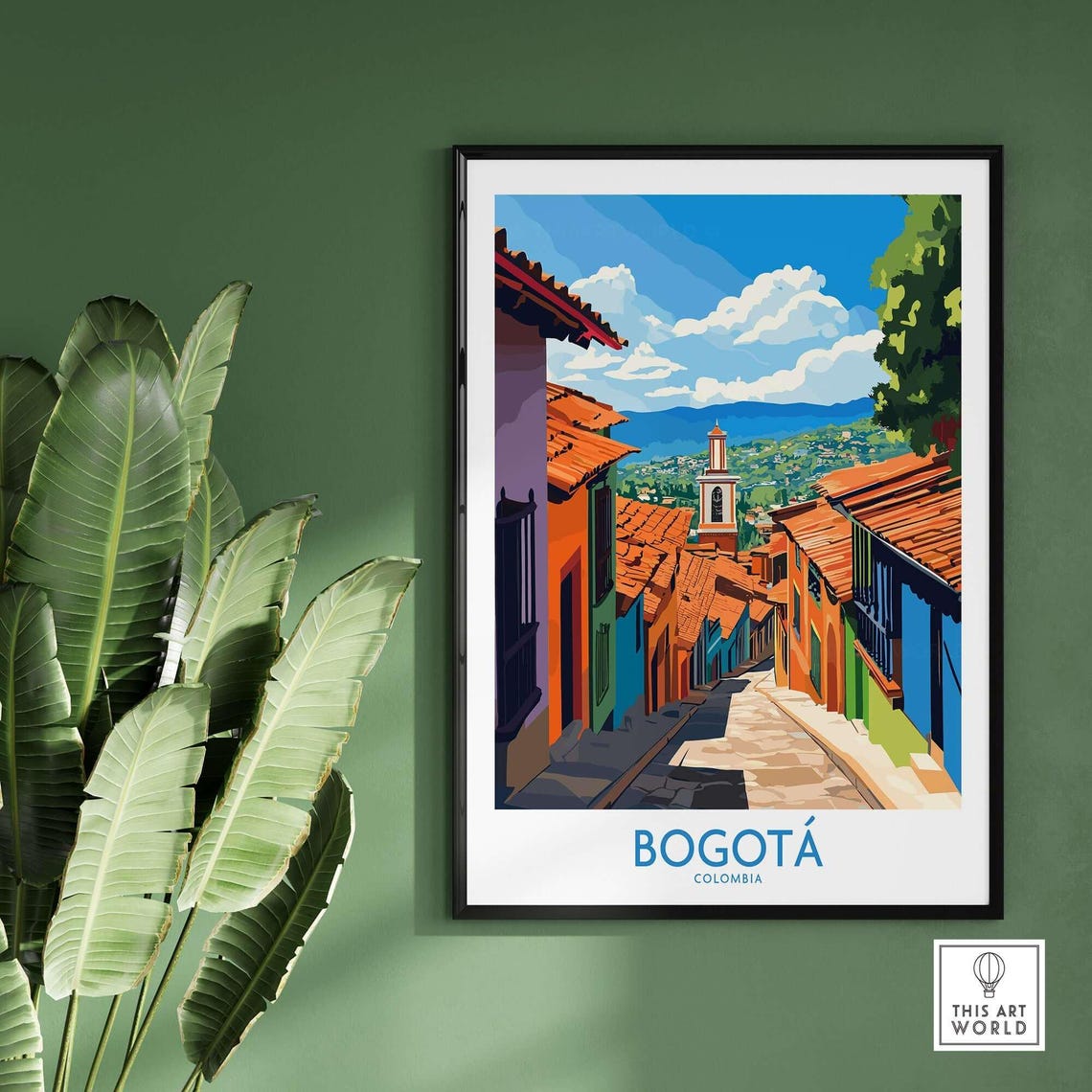 Bogota Travel Poster Birthday Present Bogota Wedding Anniversary Gift Bogota - Image 2