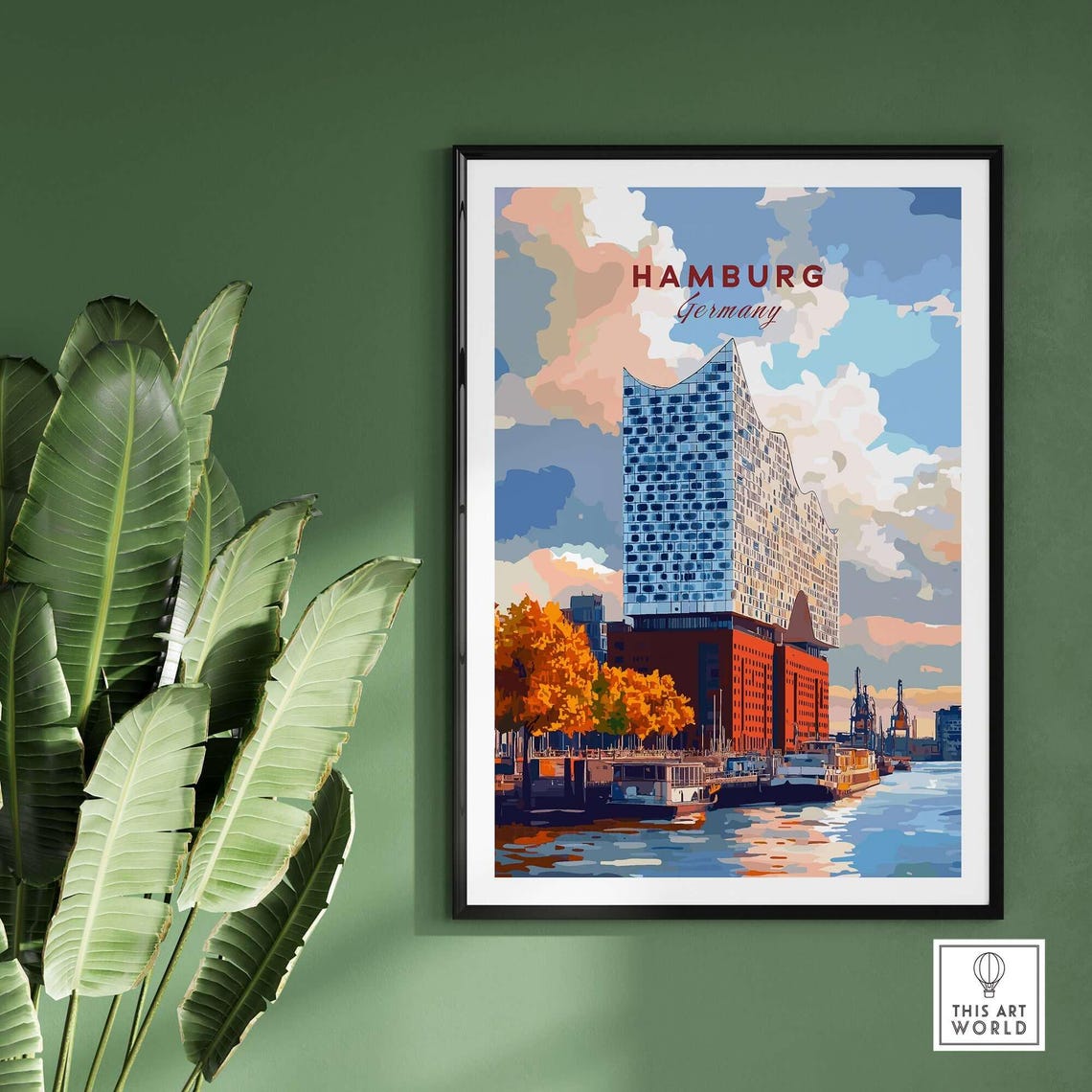 Hamburg, Germany Art Print, Elbe River - Image 2