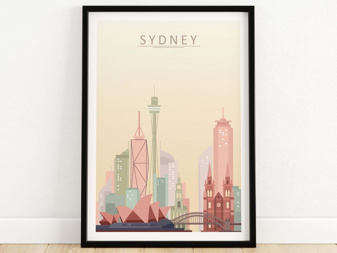 Sydney Skyline Wall Art Print