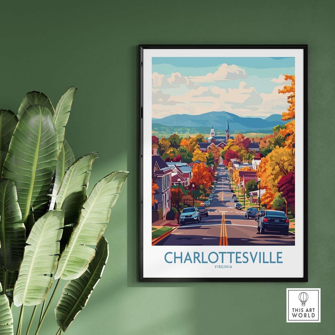 Charlottesville Virginia - Street View Poster - Image 2