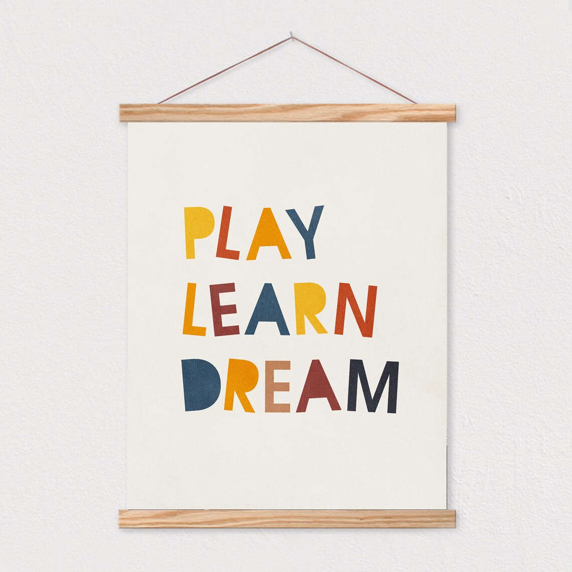 Play Learn Dream Mid-Century Modern Art Print - Image 2