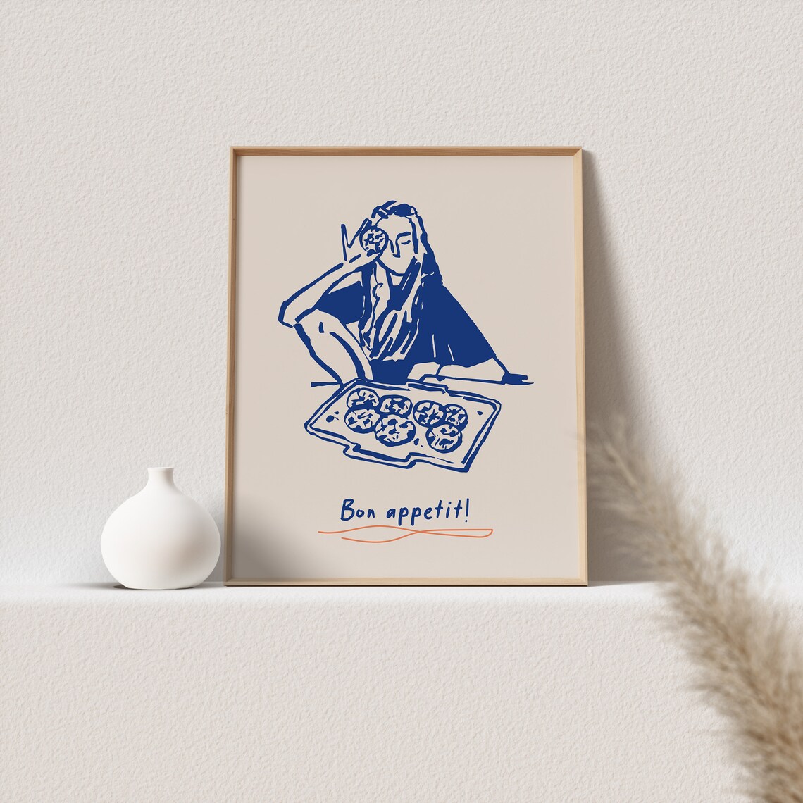 Cookie Baking Vintage Food Poster, Kitchen Decor