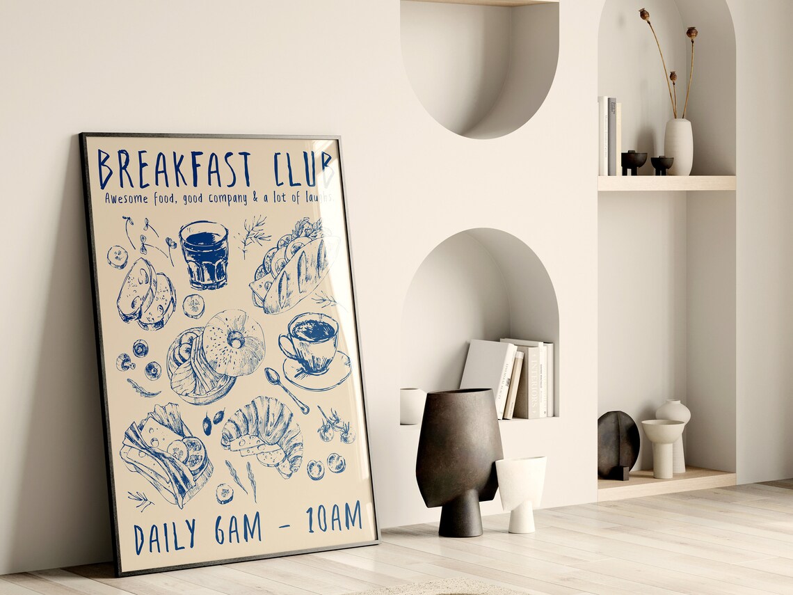 Breakfast Club Food Art Deco Kitchen Poster - Image 4