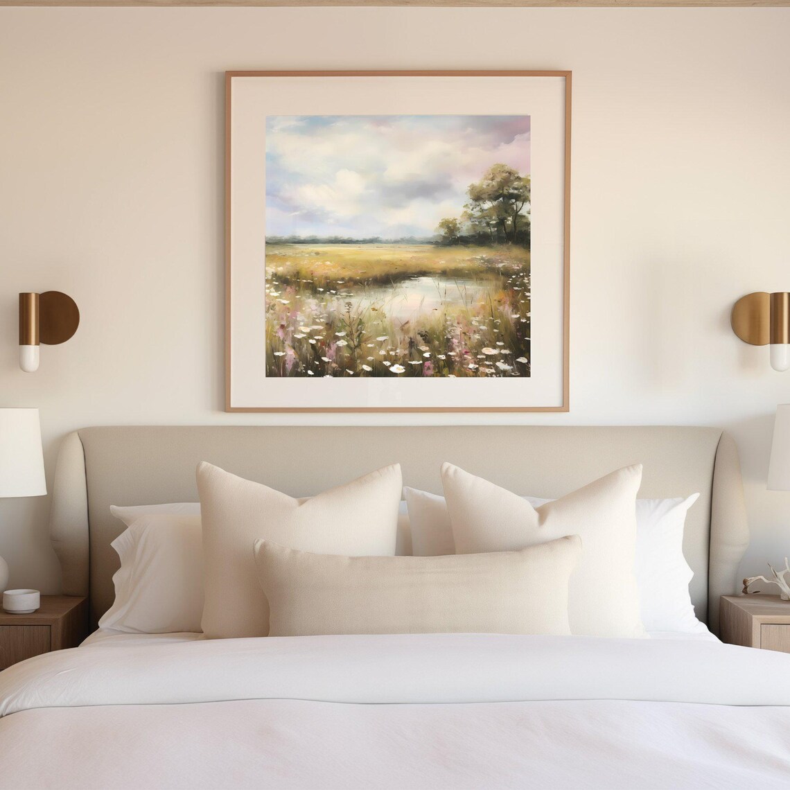 Wildflowers Art Print, Vintage French Countryside - Image 3