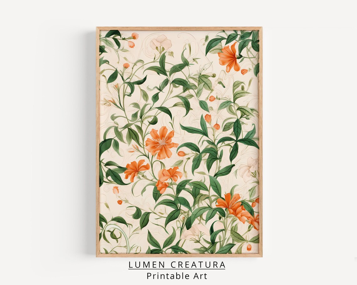Floral Prints, Vintage Botanical Pattern Art Print