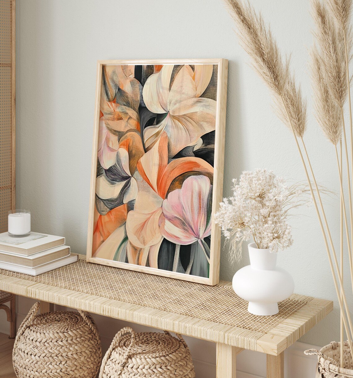 Vintage Abstract Botanical Floral Bouquet Art Print - Image 4