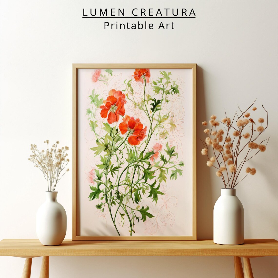 Floral Prints, Vintage Botanical Pattern Art Print - Image 2