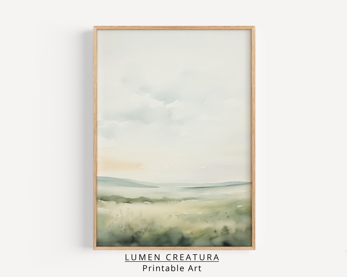 Spring Sage Green Abstract, Vintage Modern Cottagecore - Image 2