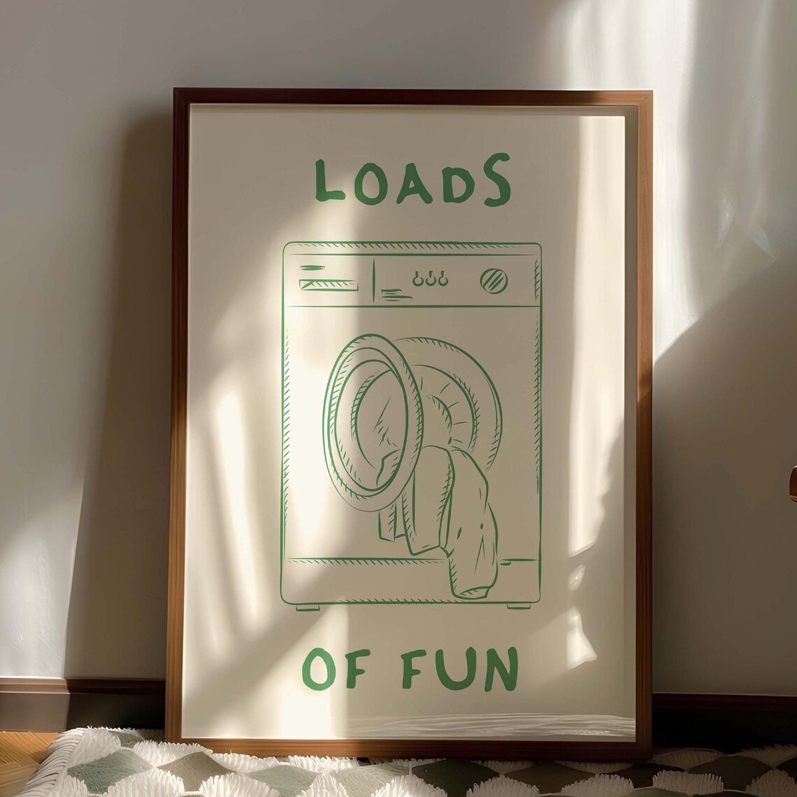 Loads Of Fun Funny Laundry Room Wall Art Print