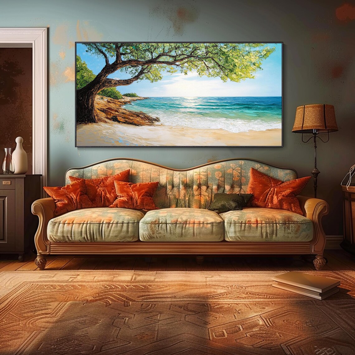 Abstract Sea Landscape Wall Art Print, Christmas Decor - Image 3