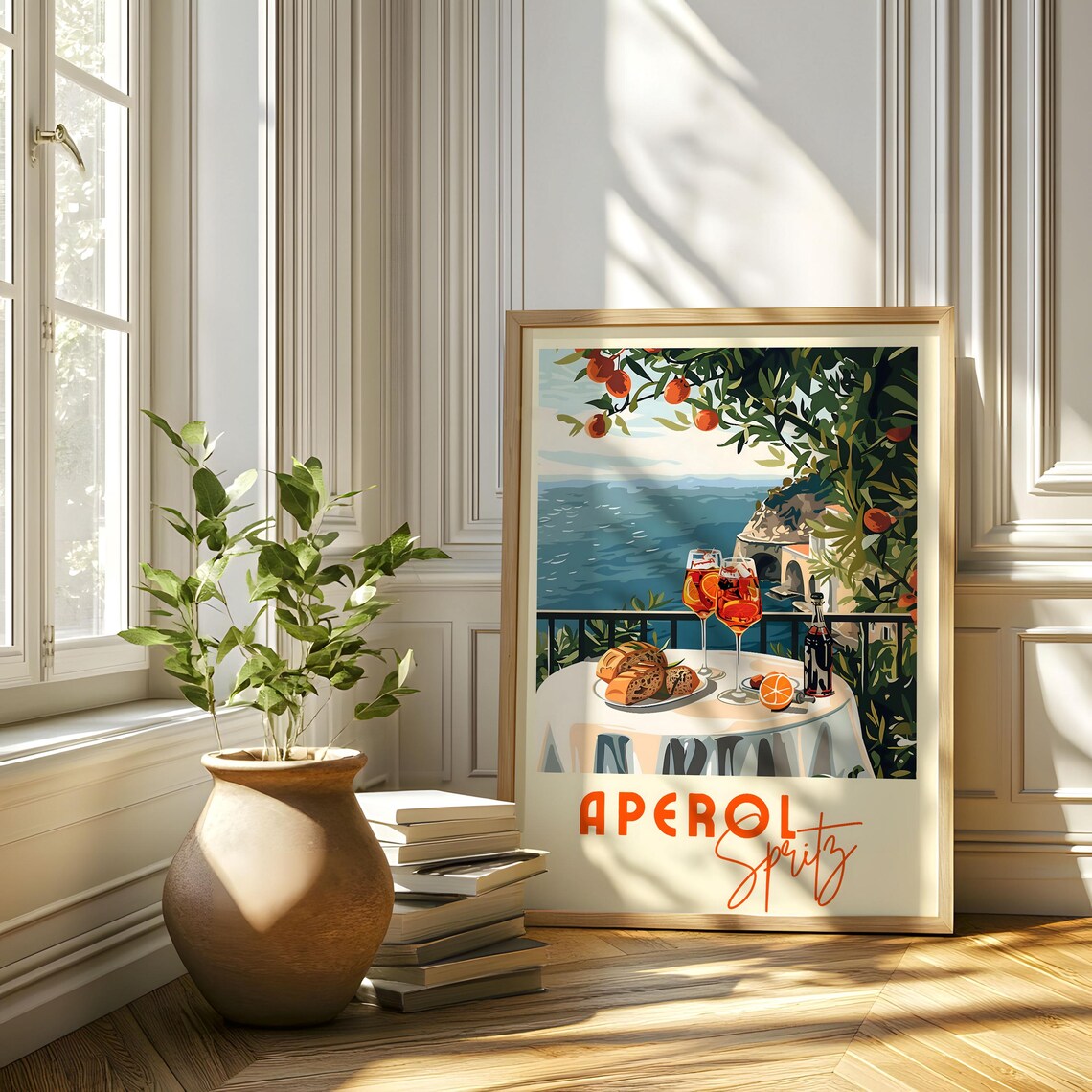 Aperol Spritz, Retro Italian Cocktail Art Print - Image 3