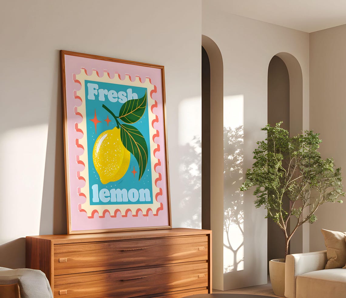 Fresh Lemon Vintage Kitchen Decor Poster - Image 7