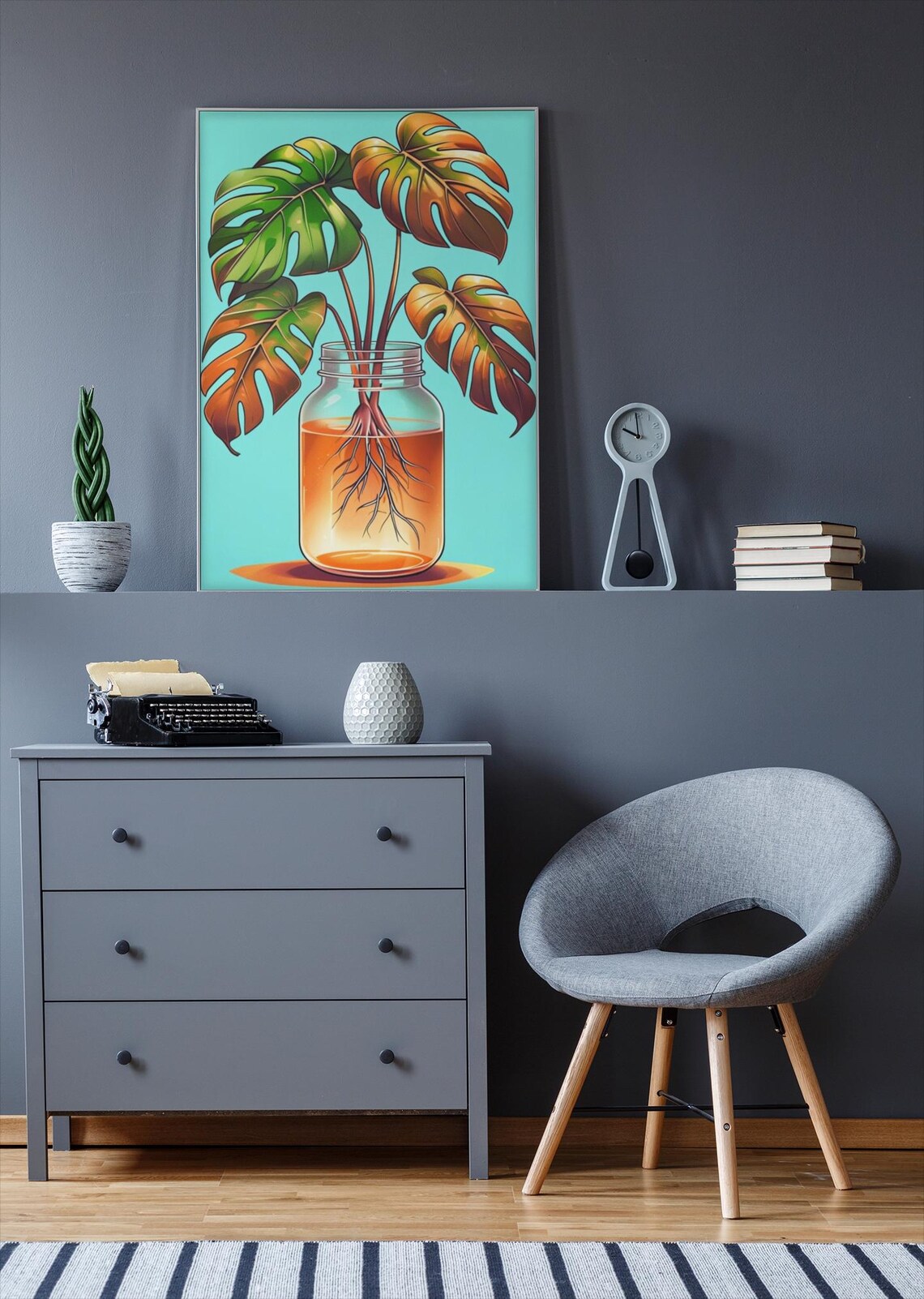 Vintage Monstera Plant, Botanical Decor - Image 2