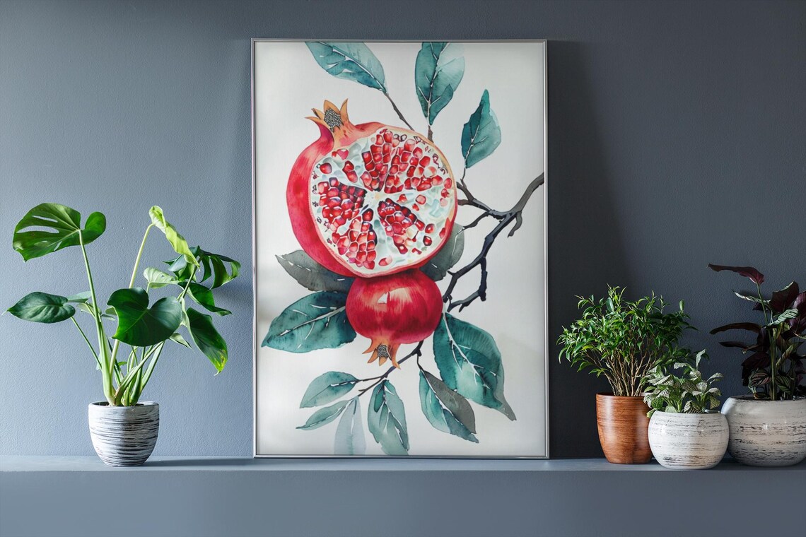 Vintage Pomegranate, Elegant Home Decor Gift
