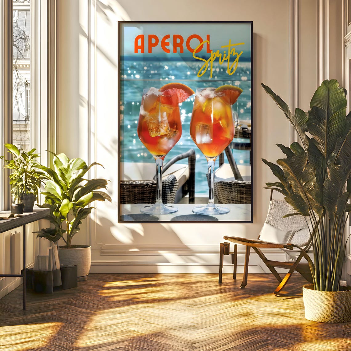Aperol Spritz, Italian Drink Art for Bar Decor - Image 7