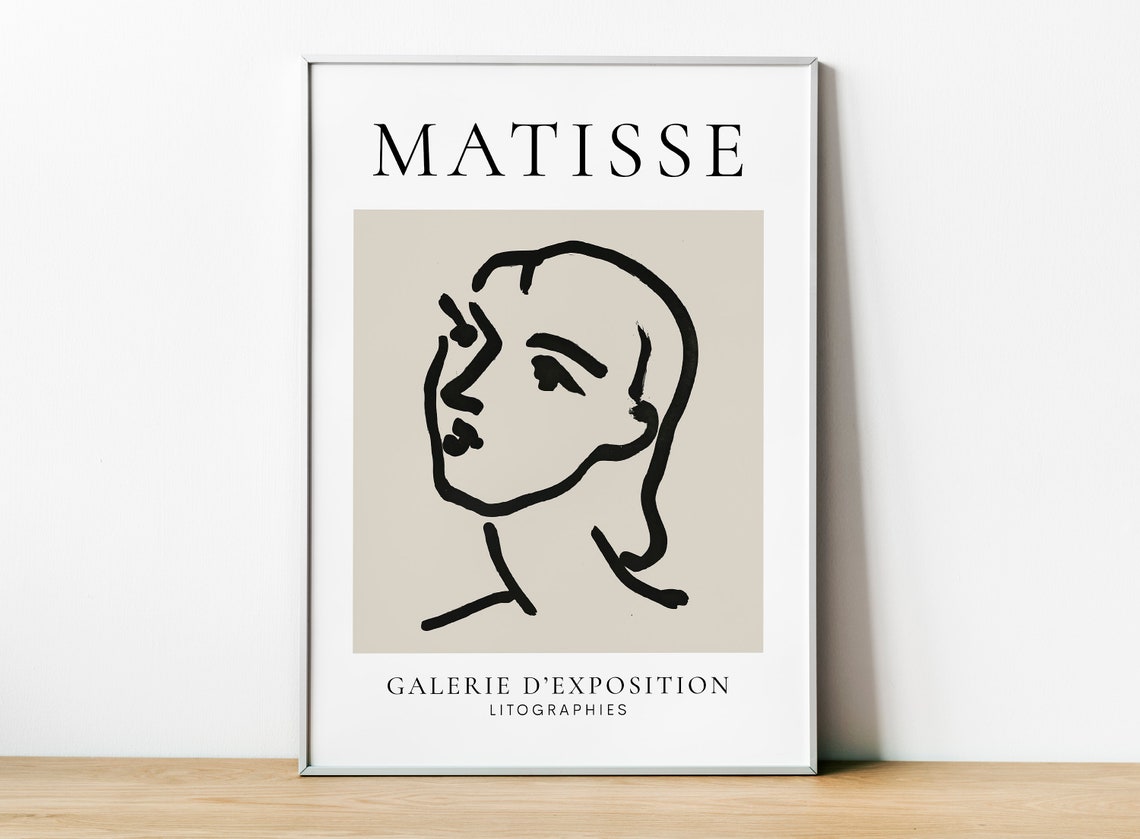 Matisse Woman Face - Sketch Exhibition Poster