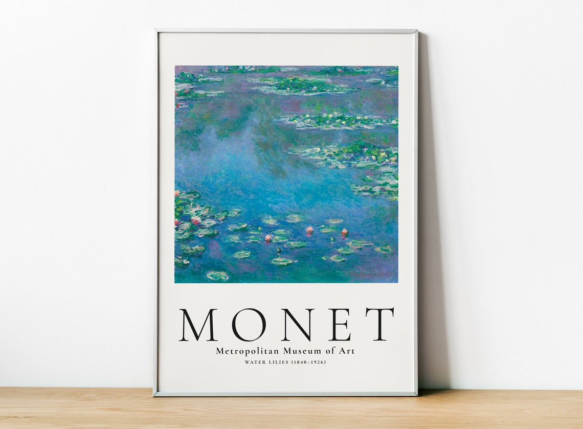 Claude Monet Water Lillies Exhibition Poster
