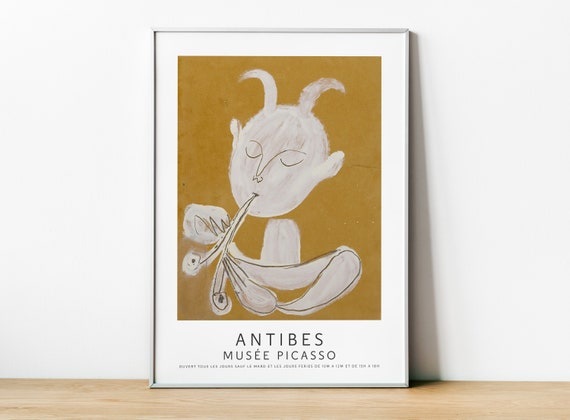 Pablo Picasso Musee D'Antibes White Faun Exhibition Poster