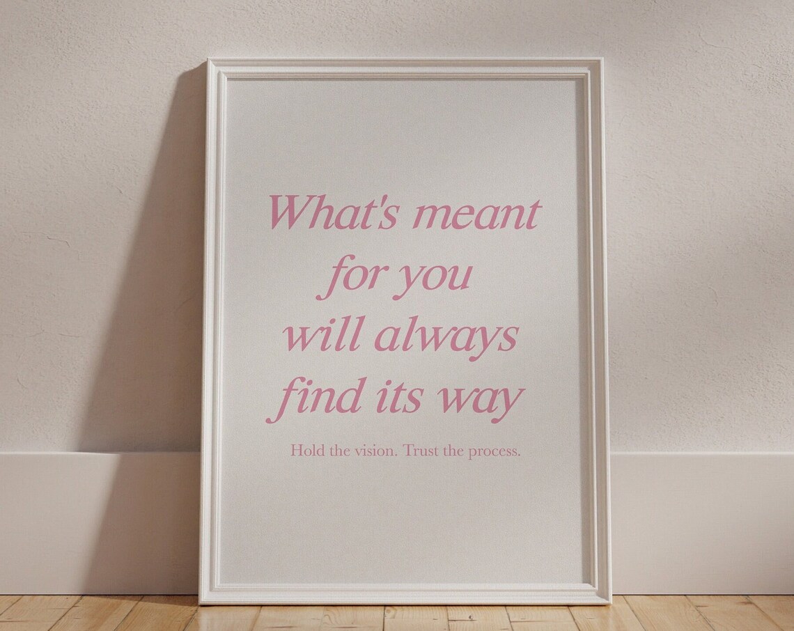 Pink Motivational Quote Print, Minimalist Poster