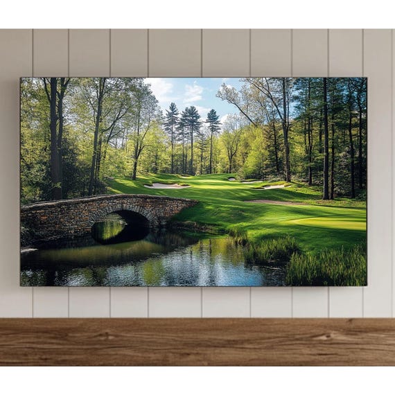 Golf Course Frame Tv Art Pop Style Samsung Wallpaper Modern Wall Decor Court Screensaver