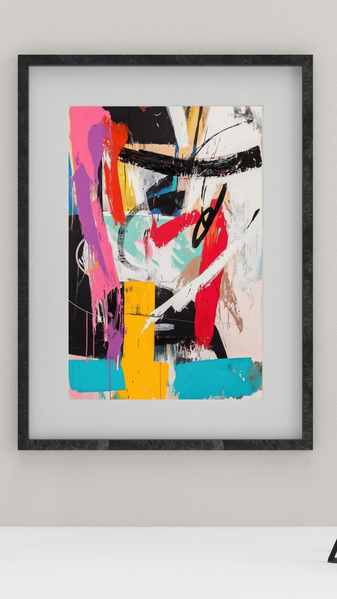 Bold Abstract Color Splash Modern Expressionist Wall Art Print - Image 3