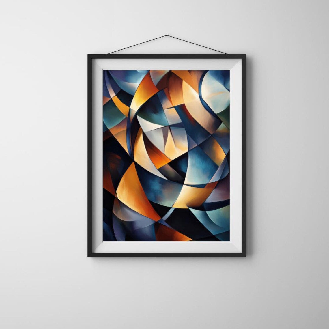 Curved Symphony Abstract Geometric Art Print - Image 5