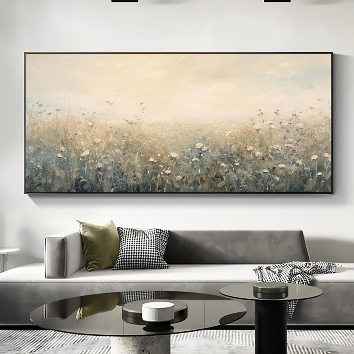 Custom Colorful Flower Art Print, Floral Living Room Decor