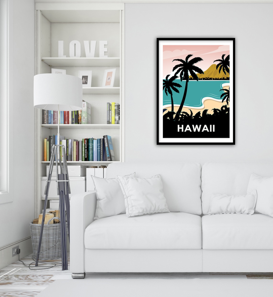 Hawaii Retro Travel Poster, Living Room Art Print - Image 2